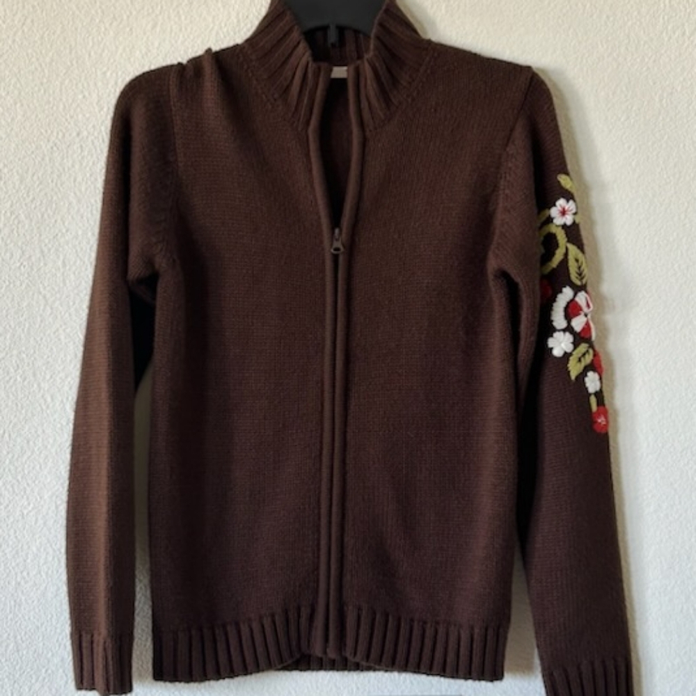 Sweater with Beautiful Floral Embroidery